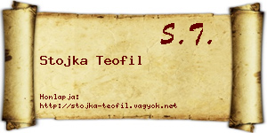 Stojka Teofil névjegykártya